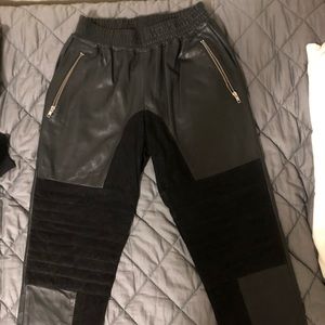 OAK NYC leather joggers Sz M barely worn
